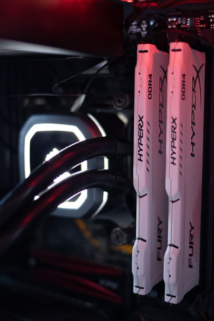 Mastering the First Impression: Your intriguing post title goes here Detailed view of HyperX Fury DDR4 RAM in a gaming PC build with LED lighting.